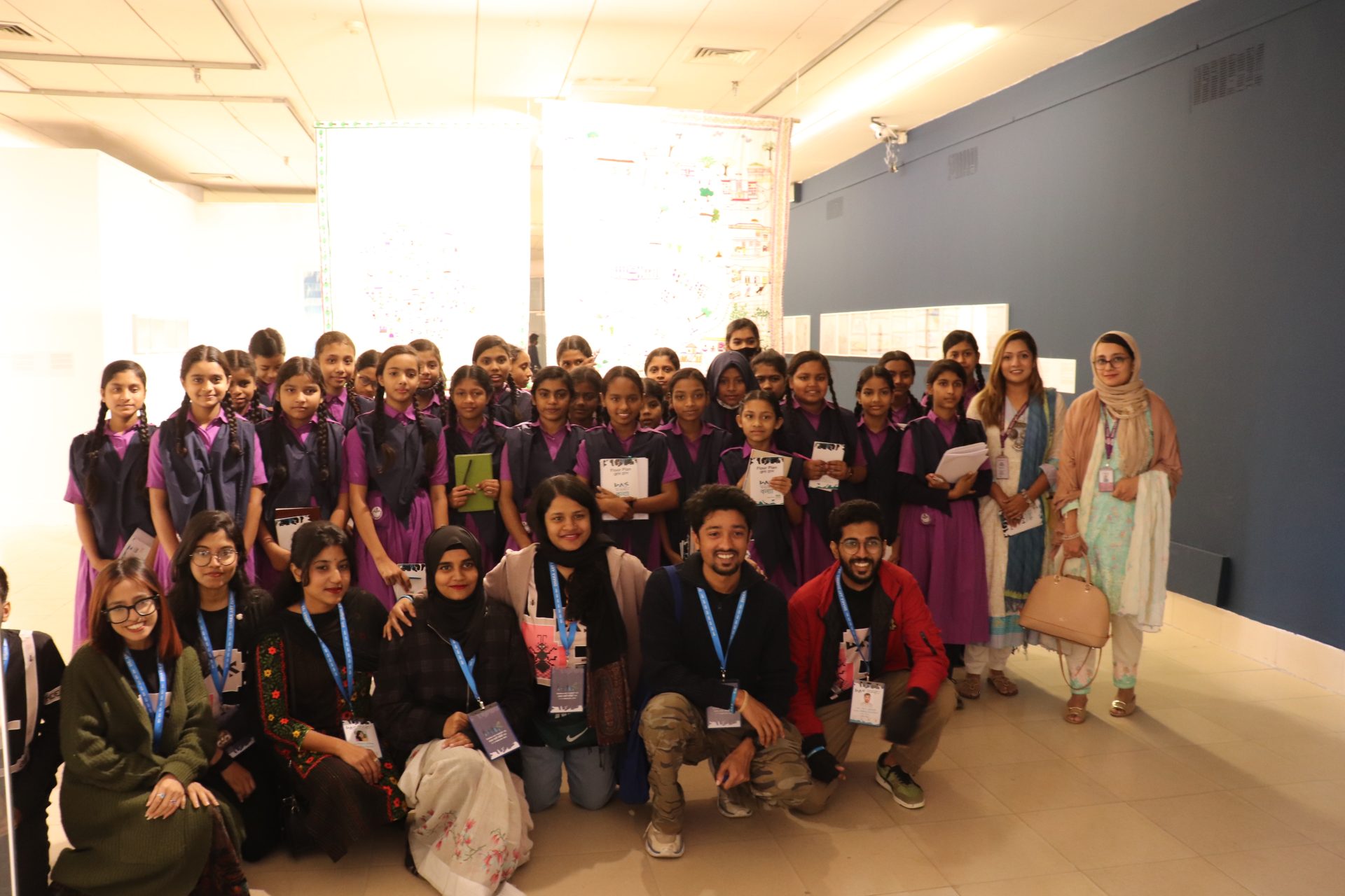 The senior classes of the school were invited to attend the Dhaka Art Summit 2023, in which they learned a lot of very unique styles of design, illustrations and art.