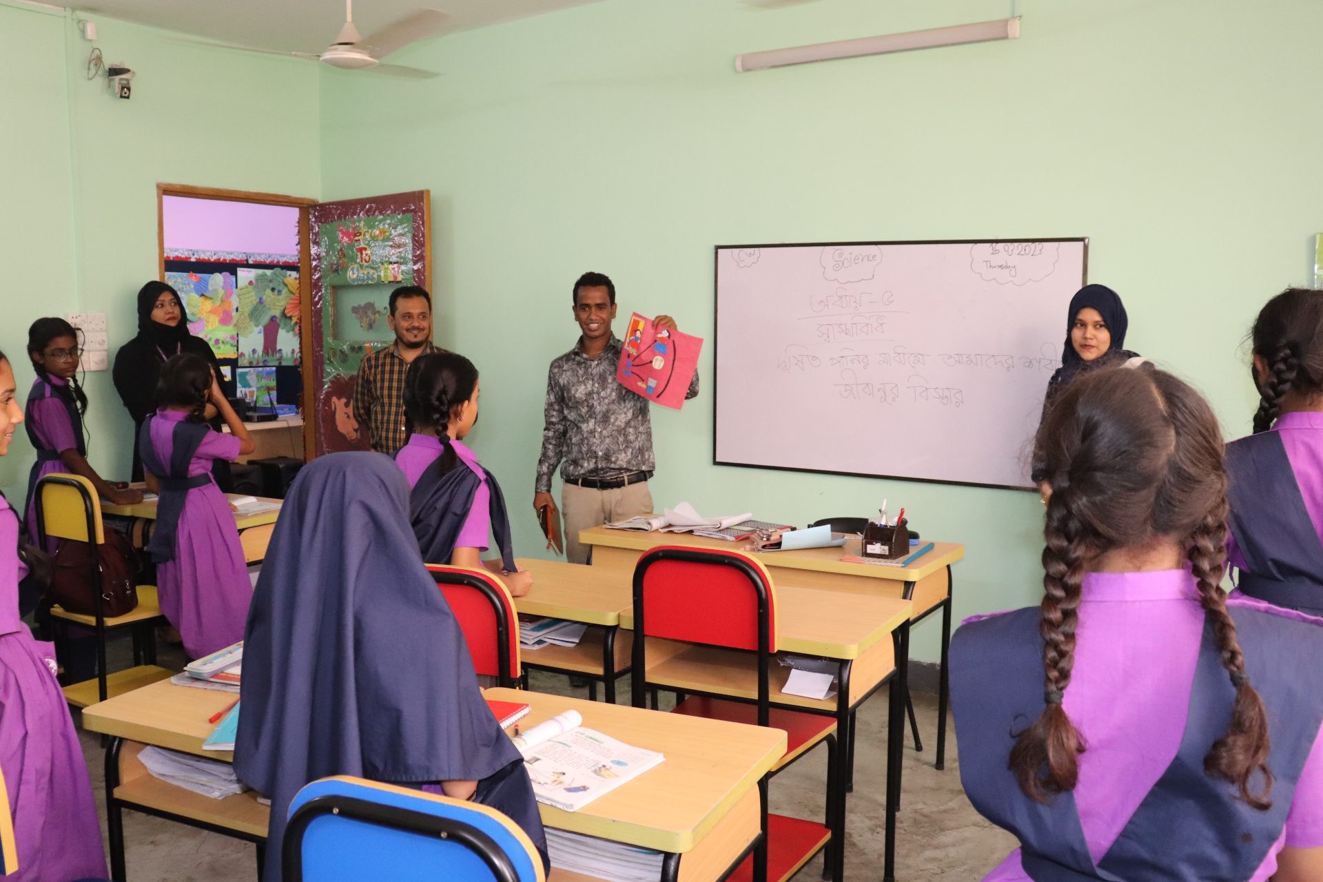 Visit by the Assistant Thana Secondary Education Officer-Badda, Ministry of Education, Mr. Krishna Chandra Nomodas